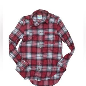 C&C California women’s flannel‎ plaid shirt long sleeve soft western size M